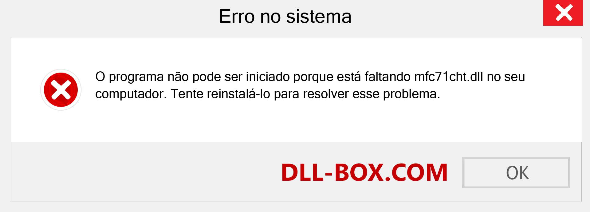 Arquivo mfc71cht.dll ausente ?. Download para Windows 7, 8, 10 - Correção de erro ausente mfc71cht dll no Windows, fotos, imagens