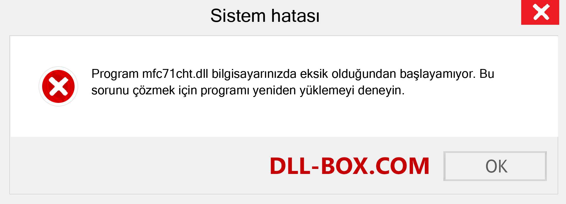 mfc71cht.dll dosyası eksik mi? Windows 7, 8, 10 için İndirin - Windows'ta mfc71cht dll Eksik Hatasını Düzeltin, fotoğraflar, resimler